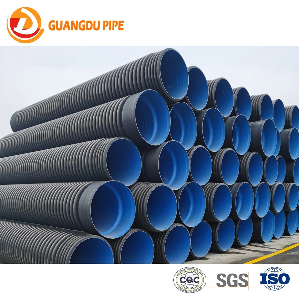 Large diameter HDPE corrugated double wall plastic pipe for sewer