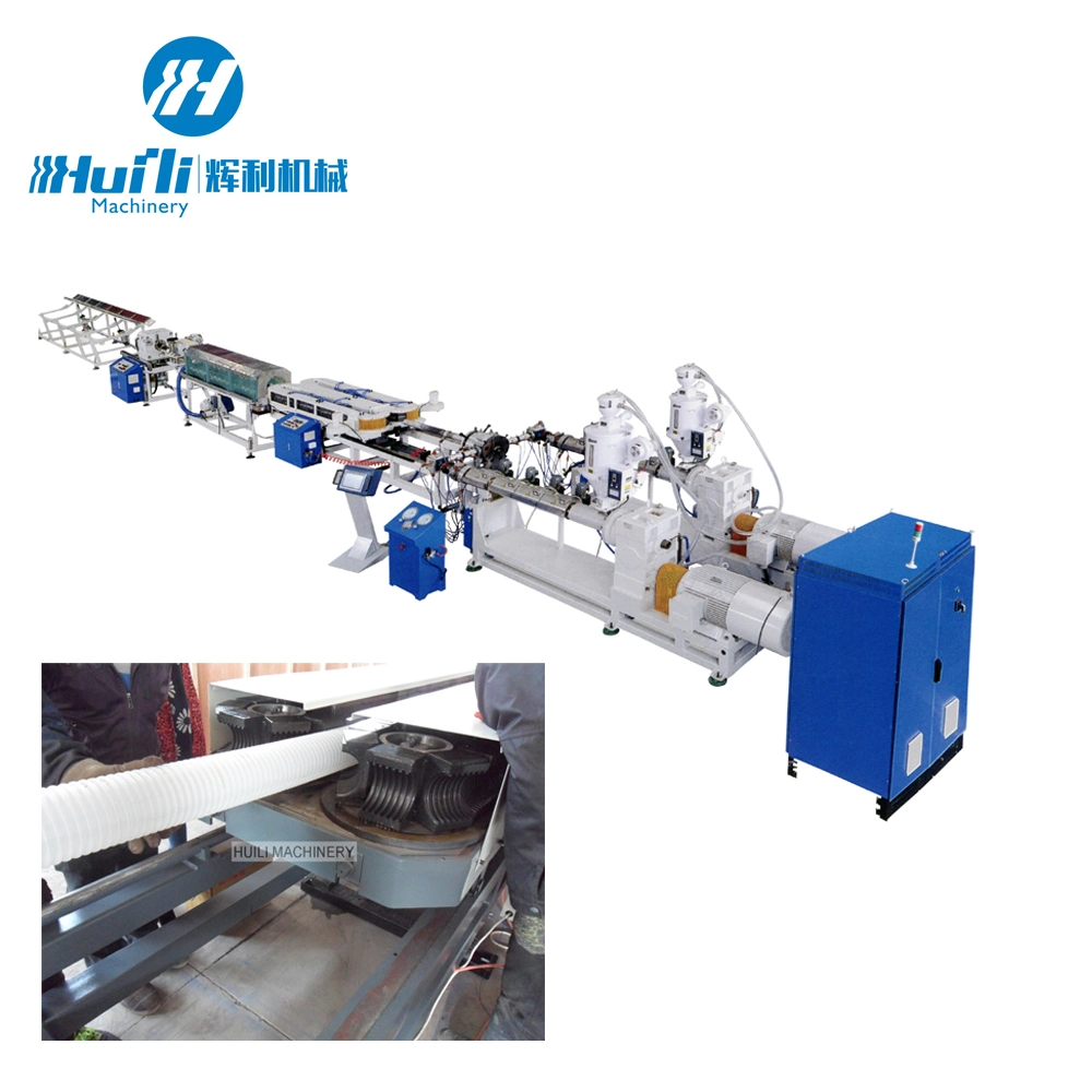 HDPE Double Wall Corrugated Drainage Pipe Machinery, Water Cooled Plastic HDPE Corrugated Pipe Making Machine Dwc Pipe Extrusion Machinery