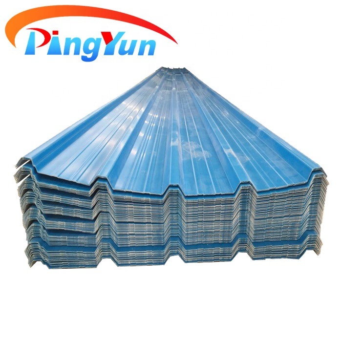 Color-stable corrugated plastic roofing sheets for construction